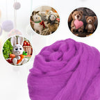 uxcell Needle Felting Wool, 8.5 Oz Nature Fibre Wool Yarn Roving - Image 4