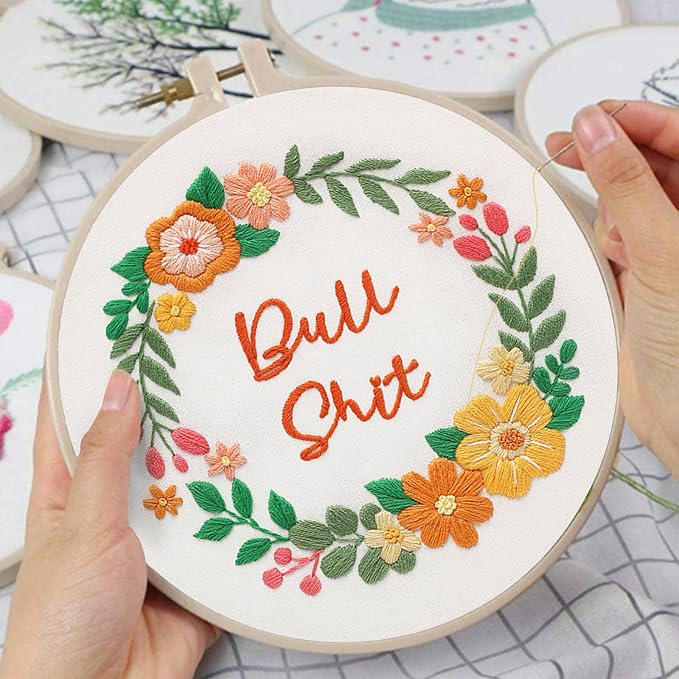 Louise Maelys Funny Flower Wreath Embroidery Kit - Image 5