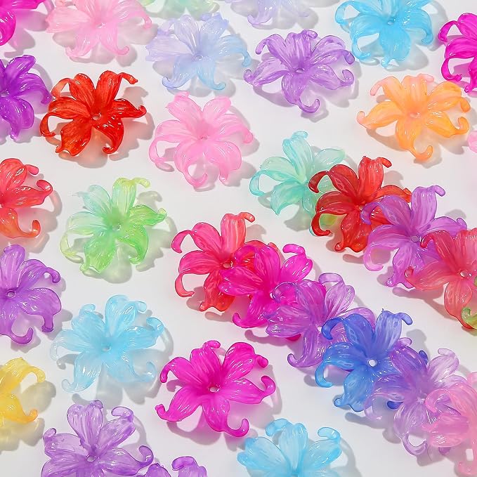 40pcs Flower Shape Beads Color Flower Beads Color Lily Beads - Image 5