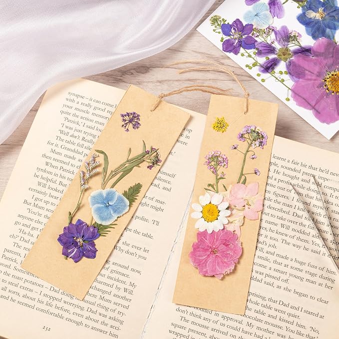 80PCS Spring Large Pressed Flowers Leaves, Real Nature Dry Flowers - Image 6