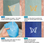 40 Sheets Sun Print Kit Cyanotype Paper, A5 Sun Art Printing Sunprint Paper - Image 6