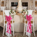 HUIHUANG Hot Pink Satin Wired Ribbon 2.5 inch Fuchsia Pink Wire Edge Ribbon - Image 4