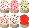 Funnymoom 60 Pcs Strawberry Party Plates Berry First Birthday Disposable Flower by Funnymoom