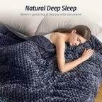 Wemore Fleece Weighted Blanket for Adults, Dual Sided Cozy Soft Sherpa Heavy - Image 3
