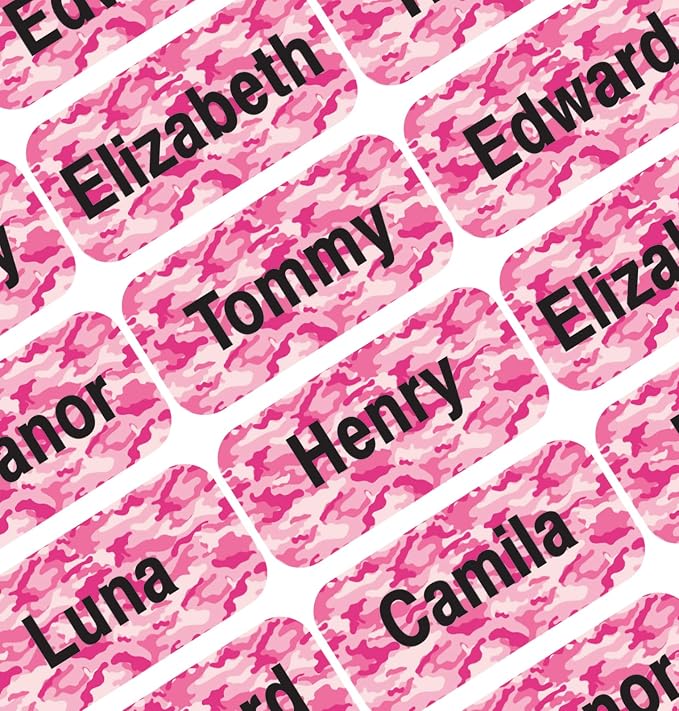 Personalized Name Labels for Kids – 60 Waterproof Peel-and-Stick Labels for by GILBIN