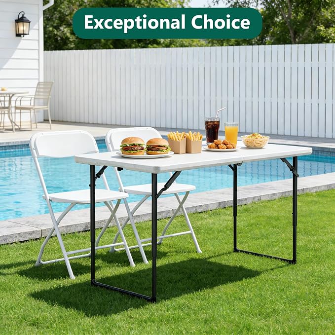 2 Pack Folding Table 4ft - Image 5