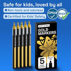 ARTISTRO 5 Gold Paint Pen for Rock, Painting - Image 6