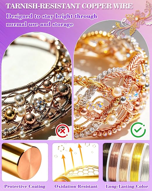 FIVEIZERO 6 Rolls Colored Copper Wire - Image 3