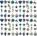 WOCRAFT 40pcs 20 pairs Assorted Enamel Bracelet Charms by WOCRAFT