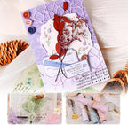 156Sheets Textured Scrapbook Paper & Mesh Fabric Assorted Set+30 Buttons - Image 7