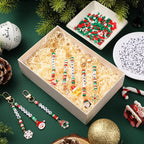Tondiamo 2823 Pcs Christmas Bead Keychain DIY Craft Making Kit Christmas Key - Image 3