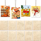 COCHIE 10PCS Fall Thanksgiving Unfinished Wood Crafts to Paint by COCHIE