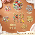 Ecoofor 613 PCS Charms Lip Gloss Keychain Making Kit, Bag Charm Kit - Image 2