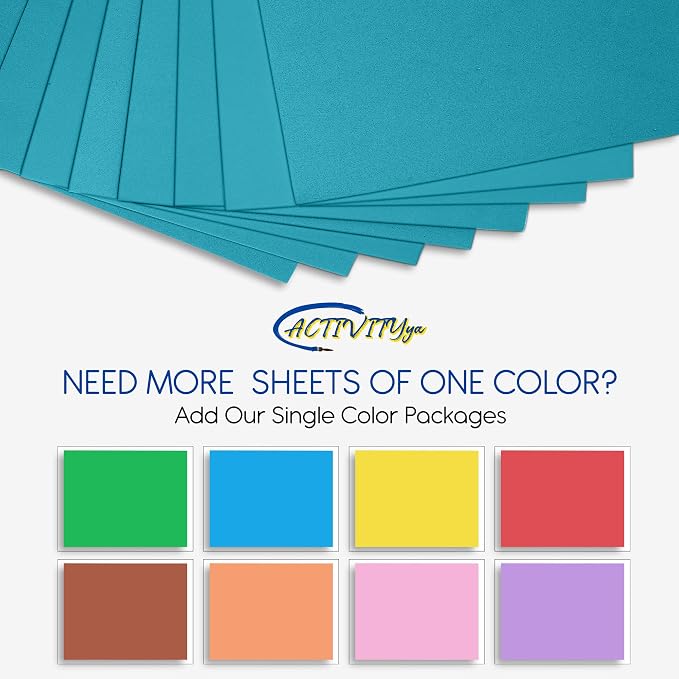 Light Blue EVA Foam Sheets, 6 x 9 Inch, 2mm Thick – Foam Paper - Image 3