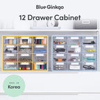 Blue Ginkgo Large 12-Drawer Cabinet – Stackable Clear Organizer - Image 3