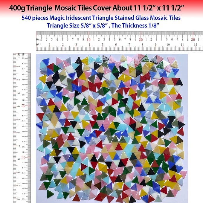 Triangle Iridescent Glass Mosaic Tiles - Image 6