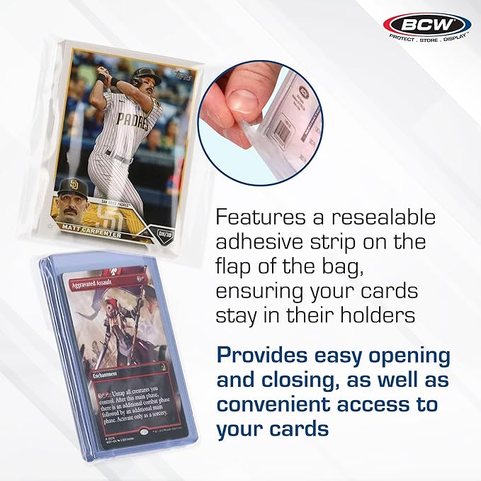 BCW Resealable Team Set Bags – 400 Count | Holds 35 Loose Cards or 5 Standard - Image 3