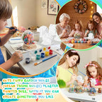 Thyle 6 Set 5 Inch Ceramics Fairy House to Paint Ocean Fairy Garden House Craft - Image 4