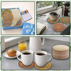 26PCS Wood Coasters Craft Kit 10 Paint You Own Coaster - Image 7