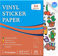 Aevdor 60-Sheet Glossy White Printable Vinyl Sticker Paper, Inkjet | Glossy by Aevdor
