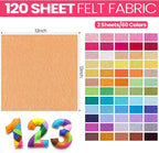 Reginary 120 Pcs 12 x 12 Inch Felt Sheets Bulk - Image 2