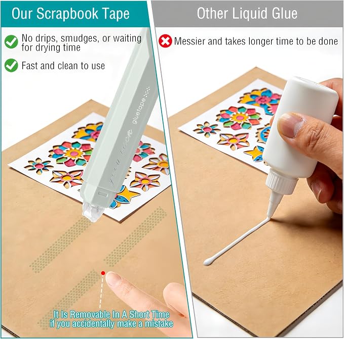 4Pack Double Sided Tape Pen, Scrapbook Supplies, Scrapbooking Double Sided Tape - Image 7