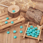 FASHEWELRY 50Pcs Synthetic Turquoise Cabochons Flat Back Gemstone Cabochons - Image 2