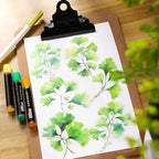 120PCS Green Botanical Leaf Scrapbook Stickers - Image 3