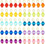 Cheriswelry 100Pcs Faceted Bicone Charms Acrylic Bicone Dangle Earring Charms - Image 7