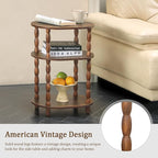 MaxSmeo Side Table, 3-Tier Small End Table, Modern Oval Night Stand Accent Table - Image 4