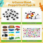 WATINC 6Pcs Hand Puppet Making Kit, Art Craft Felt Sock Puppet Toys, Creative - Image 2