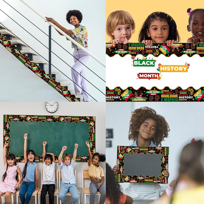 69 Feet Black History Month Bulletin Board, African American Holiday Rolled - Image 4