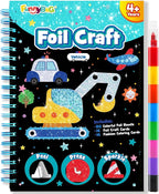 FUNNYB&G Foil Art Craft Kit for Boys 4-10 Years Old: Mess-Free & No-Glue by FUNNYBG
