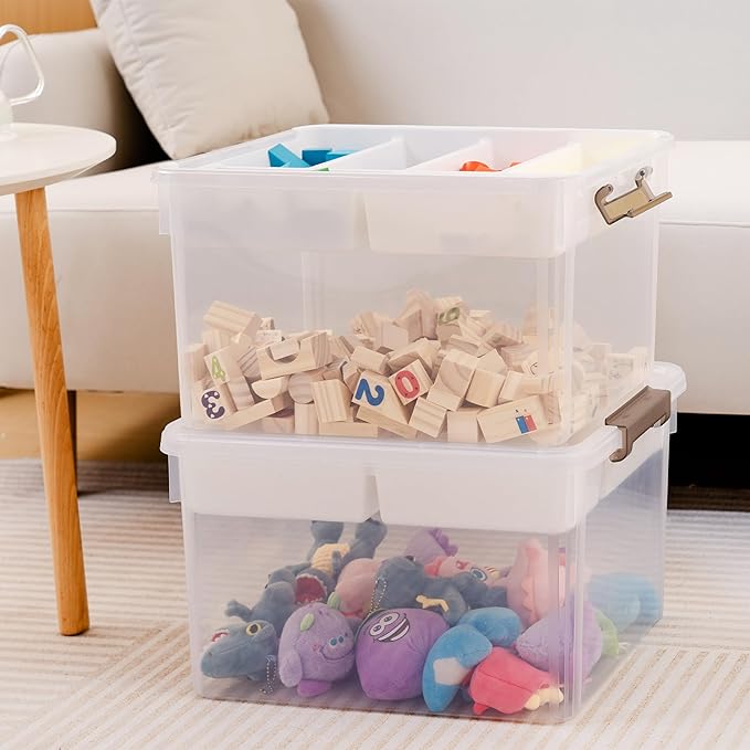Citylife 32QT 2Packs Clear Craft Organizers and Storage Box - Image 5