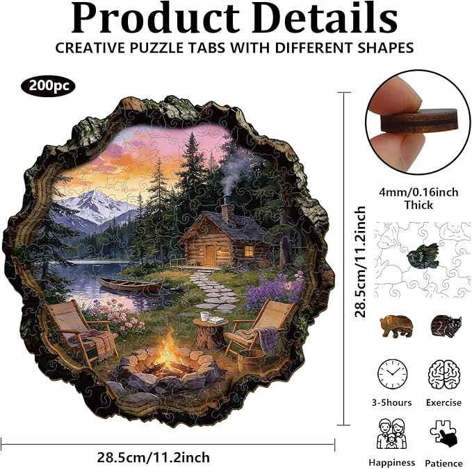 200pcs Wooden Puzzles for Adults Unique Animal Shaped Pieces Colorful Funny - Image 2