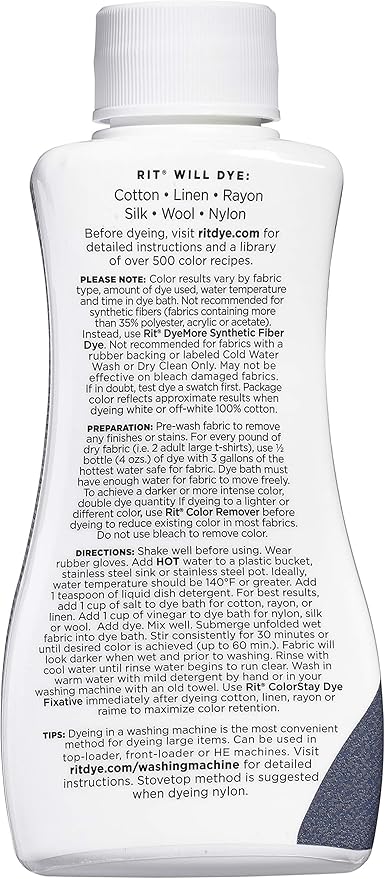 Rit All-Purpose Liquid Dye, Denim Blue - Image 2