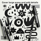 ARTISTRO 5 Black Paint Pen for Rock, Painting - Image 6