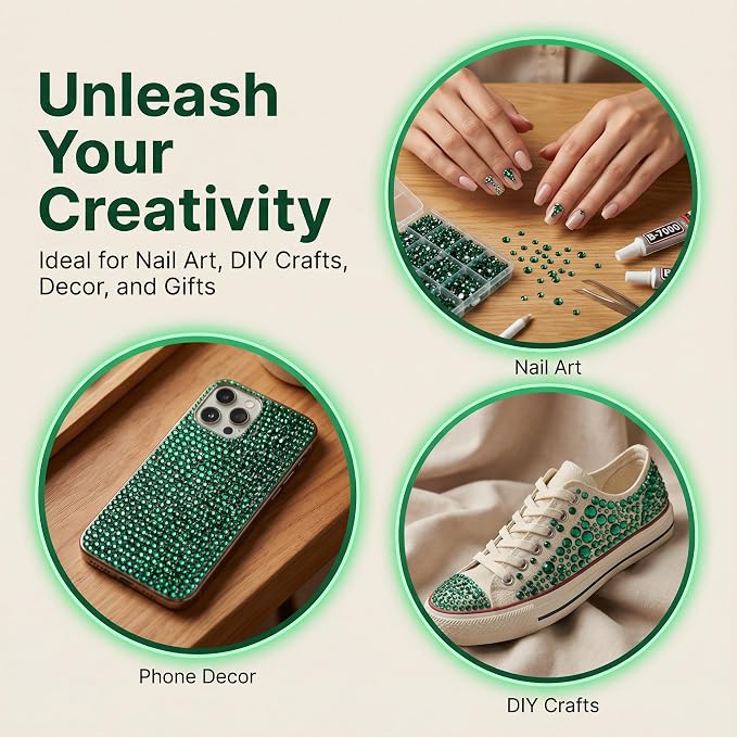 36000Pcs Emerald Green Rhinestones - Image 6
