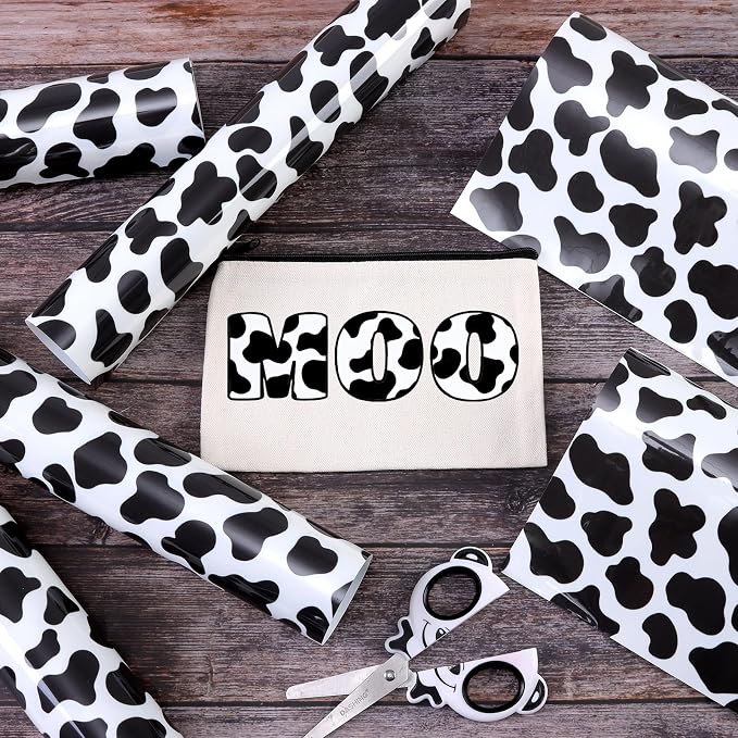 Tintnut Black Cow Heat Transfer Vinyl, easy cut & weed, stretch washable - Image 4