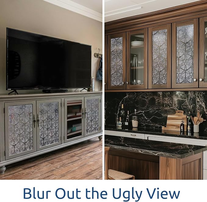 rabbitgoo Window Privacy Film, Diamond Pattern, 23.6" x 78.7" | Stained Glass - Image 6