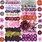 146pcs Dried Pressed Flowers for Crafts, Dried Flowers for Resin, Scrapbooking by WXQX