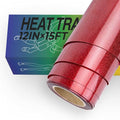 HTVRONT Red Glitter HTV Vinyl Roll-12 x 15FT red Glitter Heat Transfer Vinyl by HTVRONT