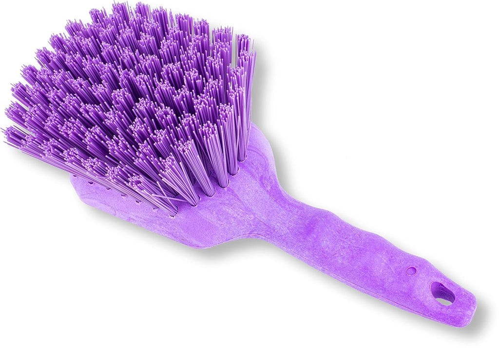 SPARTA 40541EC68 Plastic Scrub Brush, Utility Brush, Kitchen Brush With Hanging Hole For Cleaning, 8 Inches, Purple