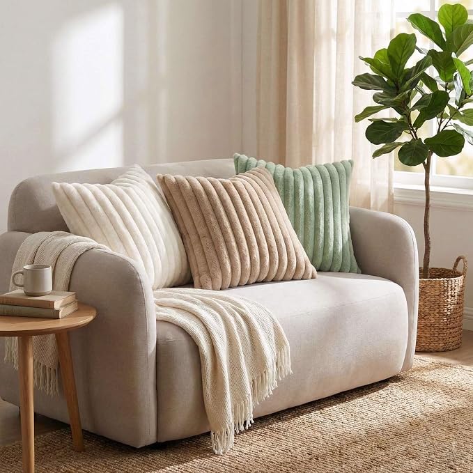 Pallene Faux Fur Plush Lumbar Throw Pillow Covers 12x20 Set of 2, Luxury Soft - Image 6