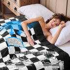 Black Checkered Weighted Blanket - Image 4