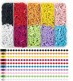 300Pcs Stainless Steel Ball Chain Set, 2.4mm Bead Chains 3.9 Inch Small Metal by ELANE