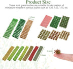 Redbaker 288 Pcs Static Grass Tuft Flower Cluster Vegetation Groups Self - Image 2