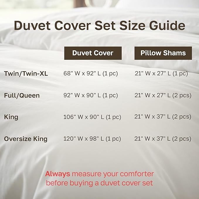 California Design Den 3 Pc Duvet Cover Set Queen Size/Full Size - Image 8