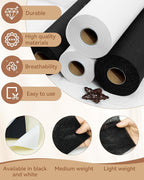 FIVEIZERO Light Weight Black Iron-On Non-Woven Fusible Interfacing: 12in x 30yd - Image 3