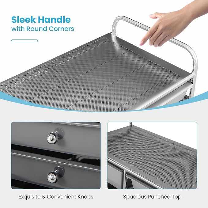 BECOMFORT 15-Drawer Rolling Cart - Image 7
